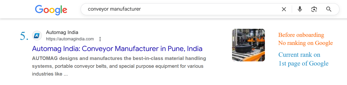 Google SERP results screenshot 1